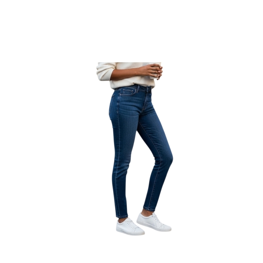 NYDJ Sheri Slim Size 8T petite dark wash stretch denim jeans Slim Fit Mid Rise